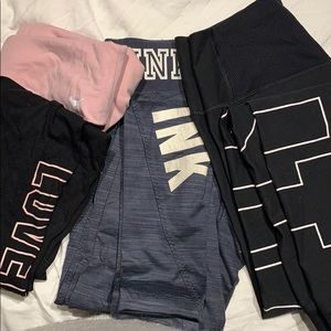 3 pair leggings  from Pink VS and Nike sz S